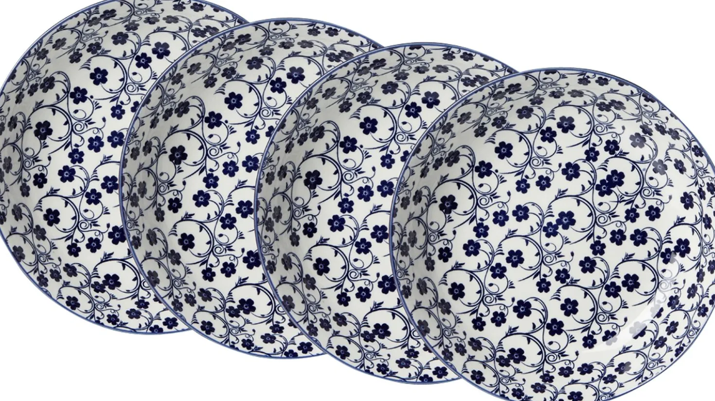 Suppenteller-Set Royal Sakura | 4-teilig | blau