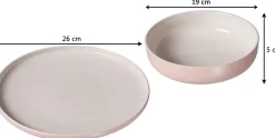 Tafelservice Jasper | 8-teilig | rose