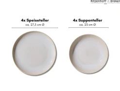 Tafelservice Laredo | 8-teilig | creme