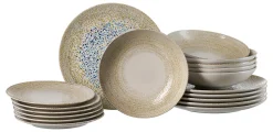 Tafelservice Rimini Sand | 18-teilig | grau