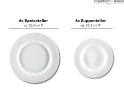 Tafelservice Sofia | 12-teilig | weiss