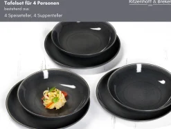 Tafelservice Toledo | 8-teilig | grau