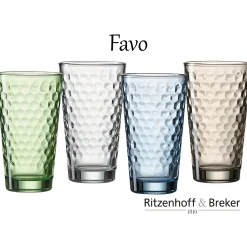Trinkgläser-Set Favo | 6-teilig | smoke | 350 ml