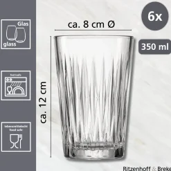 Trinkgläser-Set Nobel | 6-teilig | 350 ml