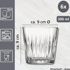 Trinkgläser-Set Nobel | 6-teilig | 300 ml