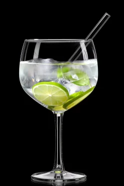 Trinkgläser-Set Tonic | 4-teilig | 650 ml | mit Glastrinkhalmen