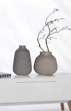 Vase Anja | 21,5 x 21,5 x 32,5 cm | grau