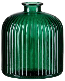 Vase Guyana Stripes | 14 x 14 x 17,5 cm | jade