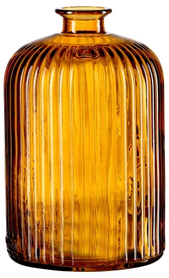 Vase Marokko Stripes | 14 x 14 x 24 cm | braun