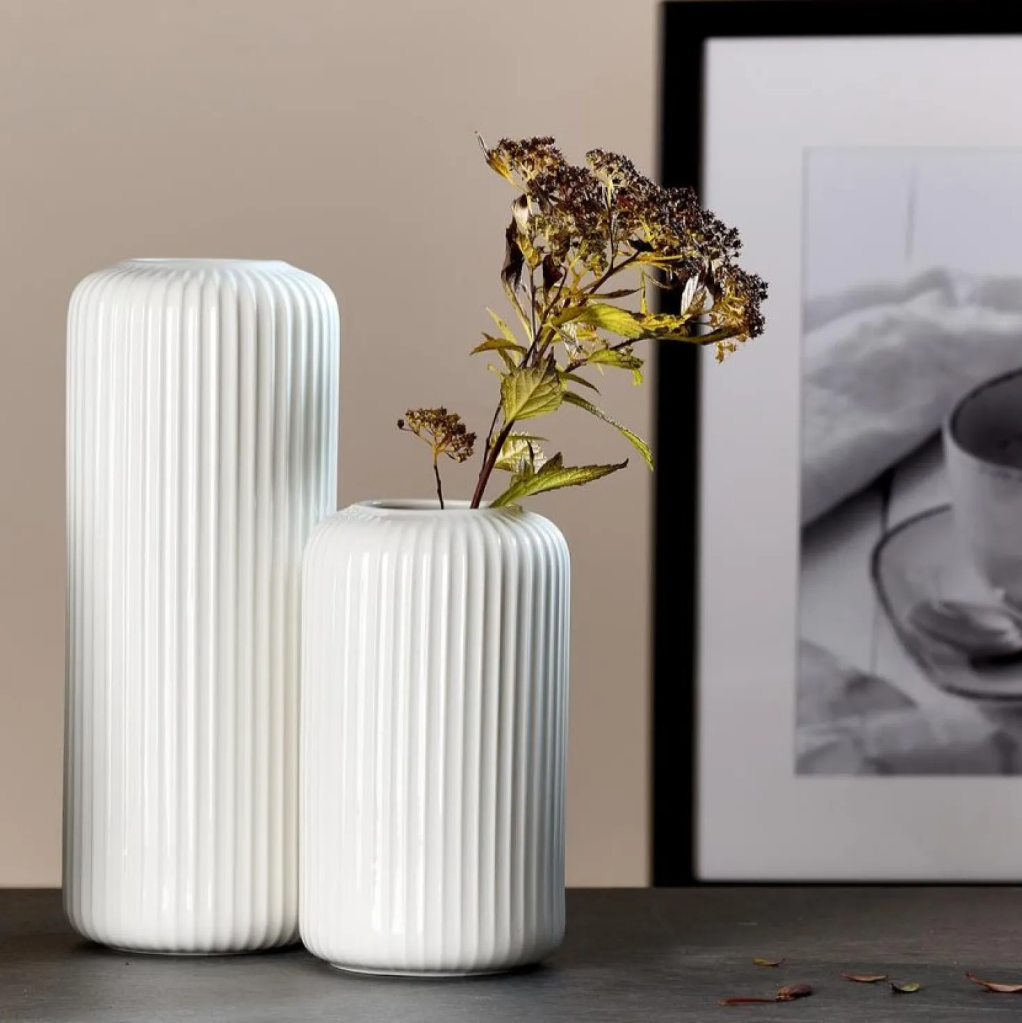 Vase Nora | 9 x 9 x 16 cm | weiss