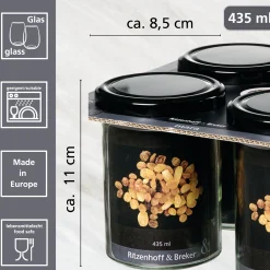 Vorratsgläser-Set Mara | 4-teilig | 435 ml