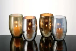 Windlicht Elysia | 14 x 14 x 20 cm | gold glänzend